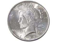1922 Peace Silver Dollar BU