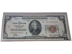 1929 Kansas City $20 Federal Reserve Bank Note