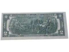 1976 Series $2 Bill with Bicentennial Stamp and Postmark