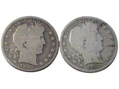 1892 & 1897 Barber Half Dollars