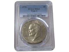 1976 Eisenhower Dollar PCGS MS63 Type 2 Bicentennial