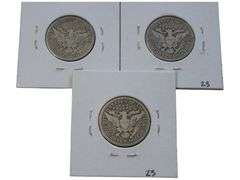 1914 d, 1915d, 1916 d Barber Quarters - VG10, Nice Details Collection