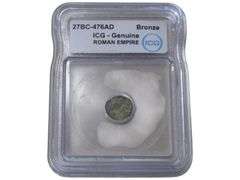ICG Certified Genuine Roman Empire Bronze  (27BC-476 AD)