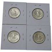 LOT OF 4 1964 BU SILVER QUARTERS