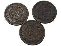 1909 Indian Head Pennies - Lot of 3