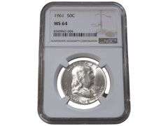 1961 Franklin Half Dollar NGC MS64