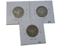 1914-1916 Barber Quarter Set with Denver Mint Marks - F12 to VG10 Grades
