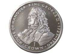House of Hanover King George II Commemorative  - 1 Crown 1727-1760