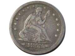 1853 Seated Liberty Quarter