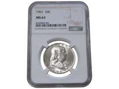 1961 Franklin Half Dollar 50C  - NGC MS 63 Graded