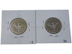1913-D and 1915 Barber Quarters in Collector Holders