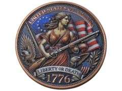Collectors Limited Edition 'Liberty or Death' 1776 Commemorative Copper Round
