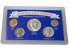 Americana 1964 Series Presidents Collection  Set - Lincoln, Jefferson, Roosevelt, Kennedy, Washingto