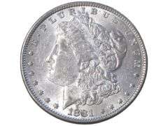 1881 Morgan Silver Dollar  Liberty