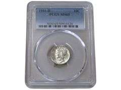 1941-D Mercury Dime 10C - PCGS MS65 Graded