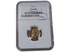 1958 Proof 1 Cent NGC PF66 RB Graded
