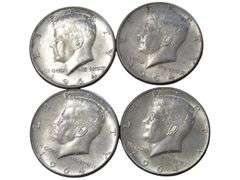 1964 Kennedy Half Dollar Silver  Set - Lot of 4
