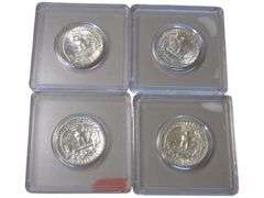 Set of 4 Vintage Liberty Quarters in Display Cases 1944 1946 1962 1950