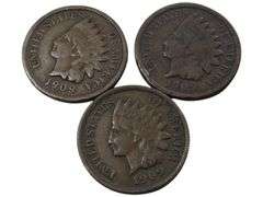 1909 Indian Head Pennies - Lot of 3