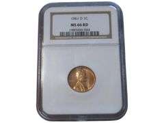 1961 D Lincoln Cent, MS 66 RD, NGC Certified