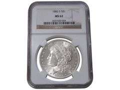 1882-S Morgan Silver Dollar NGC MS62 Graded
