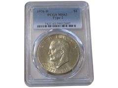 1976-D Eisenhower Dollar  PCGS MS63 Type 2