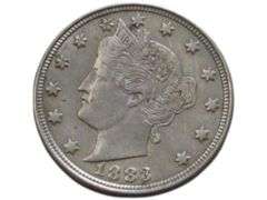 1883 NO CENT LIBERTY NICKEL