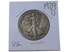 1929-D Walking Liberty Half Dollar  - VG Condition