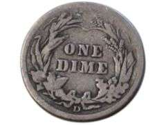 1914 D Barber Dime - Vintage U.S. Silver
