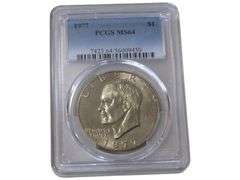 1977 Eisenhower Dollar  PCGS MS64 Graded
