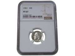 1961 Roosevelt Dime PF67 Graded by NGC