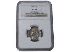 1949 Jefferson Nickel, NGC Graded MS64