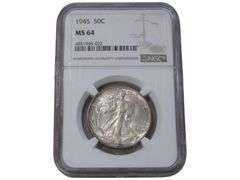 1945 Walking Liberty Half Dollar MS64 NGC Graded
