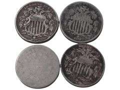 Lot of Old US Shield Nickels - 1857, 1868 & More