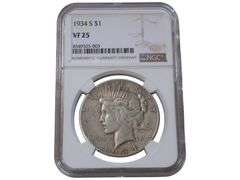 1934-S Peace Dollar $1  NGC VF 25 Graded
