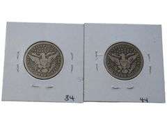 1912 Barber Quarters Pair - Fine F12 Condition