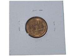 Uncirculated 1936 Lincoln Wheat cent in Protective Sleeve