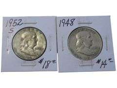1952-S and 1948 Franklin Half Dollar Set