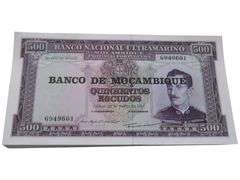 100 Unc Consecutive Notes Banco de Moçambique 500 Escudos Banknote