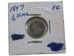 1847 HALF DIME