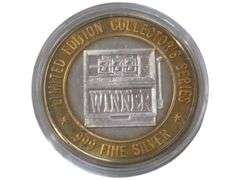 Limited Edition Lac du Flambeau WI 1995 Silver Casino  - .999 Fine Silver