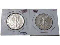 1943 & 1945-D Walking Liberty Half Dollar