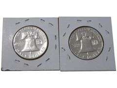 1961 & 1962 Proof Franklin Half Dollars