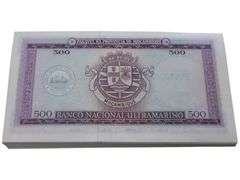 100 Unc Consecutive Notes Banco de Moçambique 500 Escudos Banknote