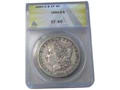 1884-S Morgan Silver Dollar ANACS EF 40 Graded