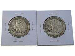 1936 & 1937 S Walking Liberty Half Dollars - Very Fine Condition