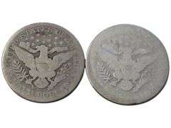1892 & 1897 Barber Half Dollars