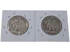 Pair of 1920 Walking Liberty Half Dollars in Protective Holders