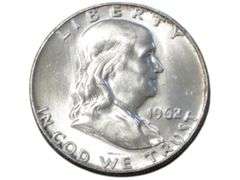 1962 D Franklin Half Dollar Silver  - Liberty In God We Trust