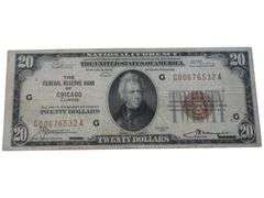 1929 $20 Federal Reserve Bank Note - Chicago, Illinois